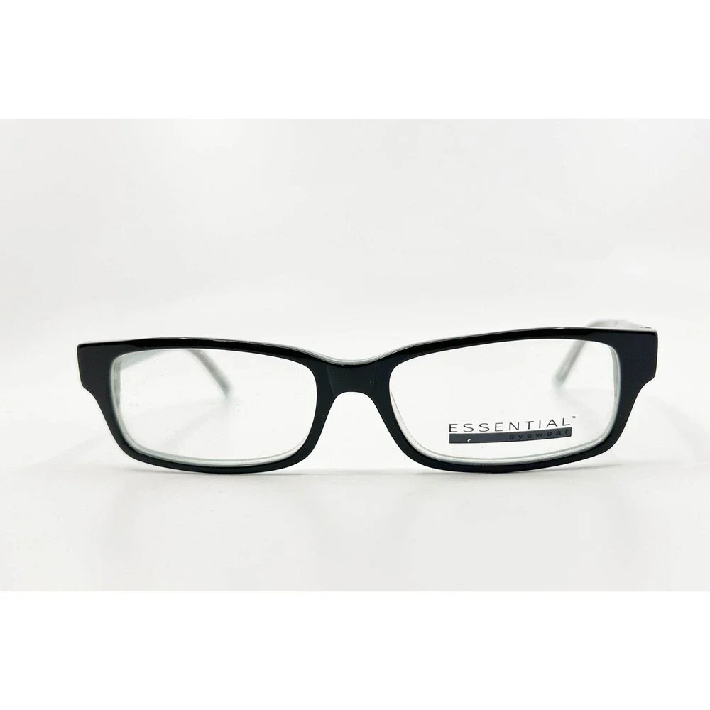 Essential Eyewear EN 3679 Black Turquoise Rectangular Glasses Frames 52-16-135